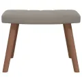 Chaise de relaxation avec repose-pied Gris clair Velours