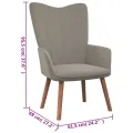 Chaise de relaxation avec repose-pied Gris clair Velours
