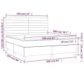 cadre de lit et matelas et LED Gris clair 160x200 cm