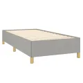 cadre de lit et matelas Gris clair 90x190 cm Tissu