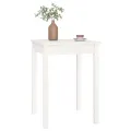 Table à manger Blanc 55x55x75 cm Bois massif de pin