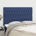 Têtes de lit 4 pcs Bleu 72x7x78/88 cm Tissu