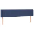 Tête de lit avec oreilles Bleu 163x16x78/88 cm Tissu