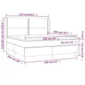 cadre de lit matelas et LED Rose 160x200 cm Velours