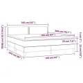 cadre de lit avec matelas Gris 160x200 cm Similicuir