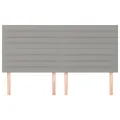 Têtes de lit 4 pcs Gris clair 80x5x78/88 cm Tissu