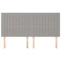 Têtes de lit 4 pcs Gris clair 80x5x78/88 cm Tissu