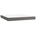 cadre de lit avec matelas Gris 180x200 cm Similicuir