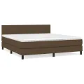 cadre de lit avec matelas Marron foncé 180x200 cm