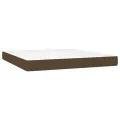 cadre de lit avec matelas Marron foncé 180x200 cm