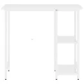 Bureau d'ordinateur Blanc 80x40x72 cm MDF et métal