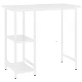 Bureau d'ordinateur Blanc 80x40x72 cm MDF et métal