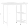 Bureau d'ordinateur Blanc 80x40x72 cm MDF et métal