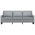 Canapé à 3 places Gris clair 180 cm Tissu