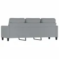 Canapé à 3 places Gris clair 180 cm Tissu
