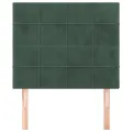 Têtes de lit 2 pcs Vert foncé 100x5x78/88 cm Velours