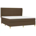 cadre de lit avec matelas Marron foncé 160x200 cm