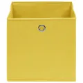 Boîtes de rangement 4 pcs Tissu intissé 28x28x28 cm Jaune