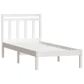 Cadre de lit Blanc Bois massif 90x190 cm Simple
