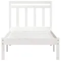 Cadre de lit Blanc Bois massif 90x190 cm Simple