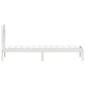 Cadre de lit Blanc Bois massif 90x190 cm Simple