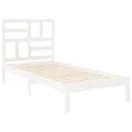 Cadre de lit Blanc Bois massif 90x190 cm Simple