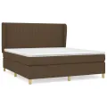 cadre de lit avec matelas Marron foncé 160x200 cm