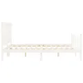Cadre de lit avec tête de lit blanc King Size bois massif