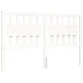 Cadre de lit avec tête de lit blanc King Size bois massif