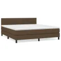 cadre de lit avec matelas Marron foncé 160x200 cm