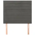 Têtes de lit 2 pcs Gris foncé 80x5x78/88 cm Velours