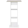 Table de bar Blanc et béton 60x60x110 cm