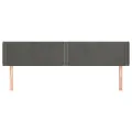 Tête de lit avec oreilles Gris foncé 183x16x78/88 cm Velours