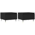 Tables basses 2 pcs noir 50x46x35 cm bois d'ingénierie