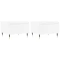 Tables basses 2 pcs blanc 50x46x35 cm bois d'ingénierie