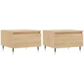 Tables basses 2 pcs chêne sonoma 50x46x35 cm bois d'ingénierie