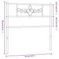 Tête de lit métal noir 80 cm