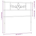 Tête de lit métal blanc 100 cm