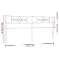 Tête de lit métal blanc 193 cm