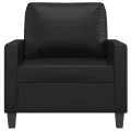 Fauteuil Noir 60 cm Similicuir