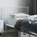Tête de lit métal blanc 100 cm