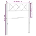 Tête de lit métal blanc 100 cm