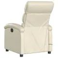 Fauteuil inclinable de massage Crème Similicuir