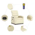 Fauteuil inclinable de massage Crème Similicuir