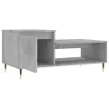 Table basse Gris béton 100x50x45 cm Bois d'ingénierie
