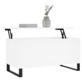 Table basse Blanc 90x44,5x45 cm Bois d'ingénierie