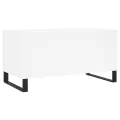 Table basse Blanc 90x44,5x45 cm Bois d'ingénierie