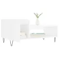 Table basse Blanc brillant 100x50x45 cm Bois d'ingénierie