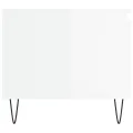 Table basse Blanc brillant 100x50x45 cm Bois d'ingénierie
