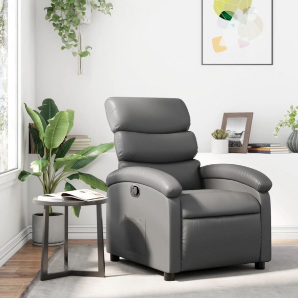 Fauteuil inclinable Gris Similicuir